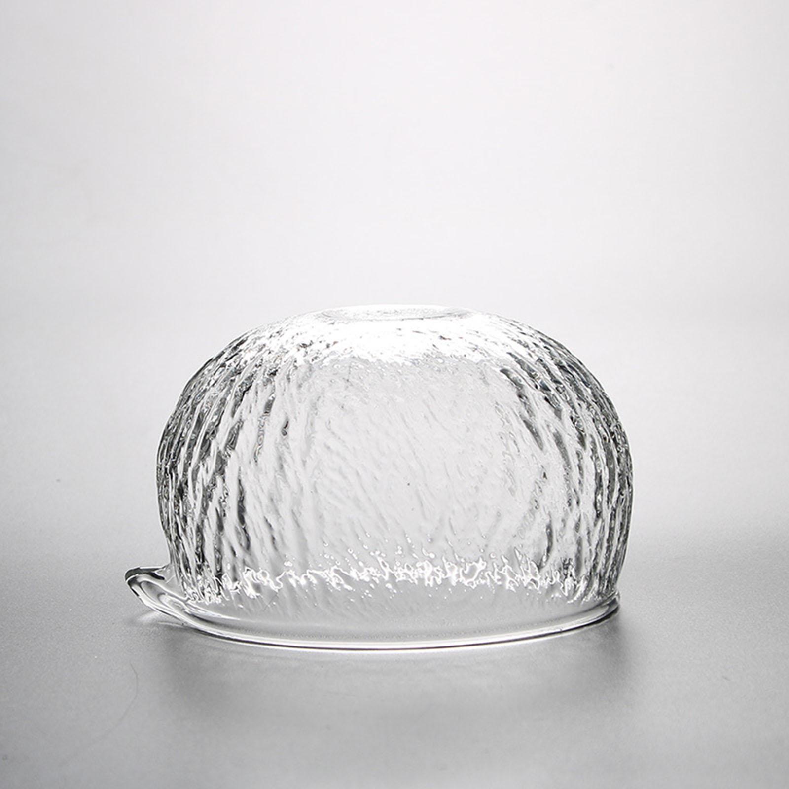 Japanese Tea - Handcrafted Transparent Glass Matcha Bowl Hammered