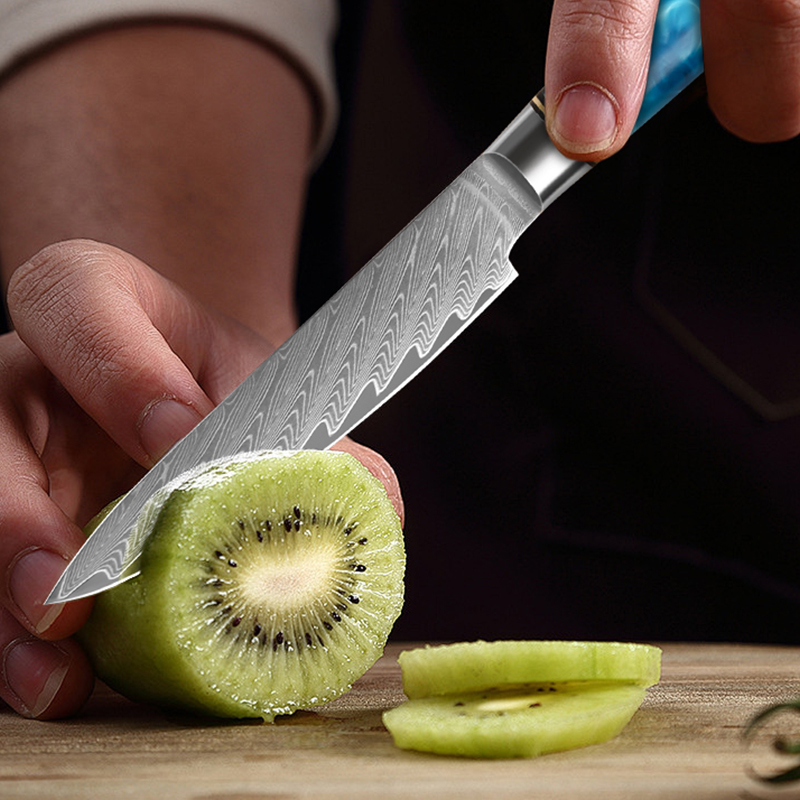 5-Inch Utility Knife Damascus  - Japanese Knife 评论和价格