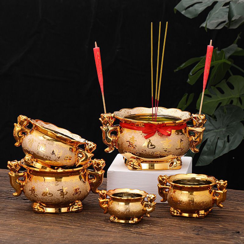 Golden Ceramic Incense Burner  - Incense Holder 评论和价格