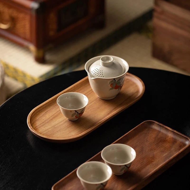 Japanese Style Solid Wood Serv - Japanese Snacks 评论和价格